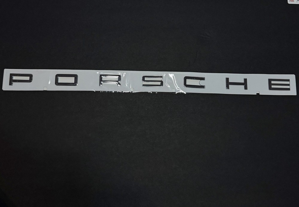 Porsche 911 991 "PORSCHE" Chrome Emblem Rear Bumper Genuine 99155923500