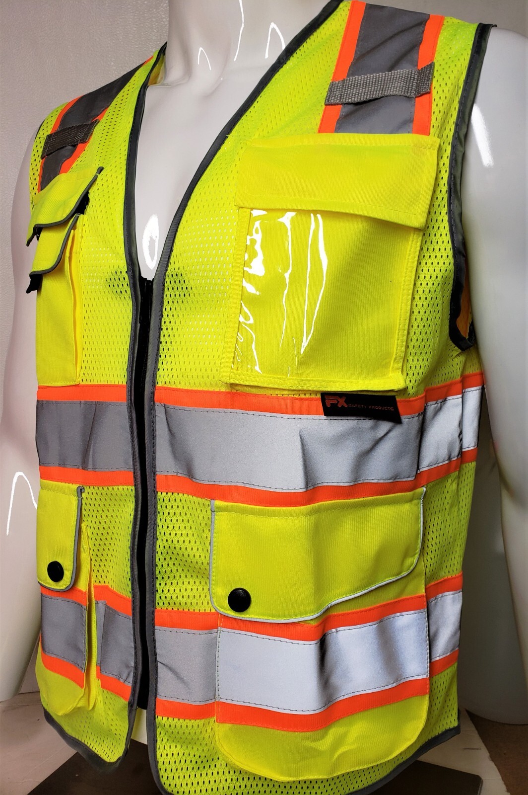 FX SAFETY VEST -Class 2 High Visibility Reflective Yellow Safety Vest FXSV8