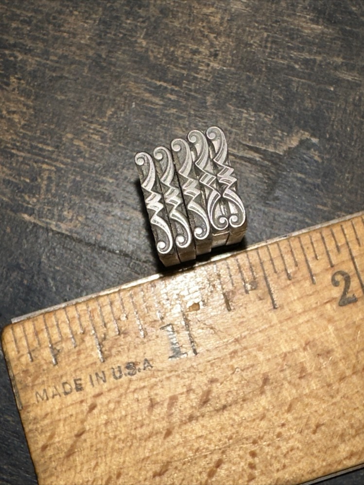 Print Blocks “ 5 Ornamental Borders “ Nice Lines,Thin Lead Blocks.