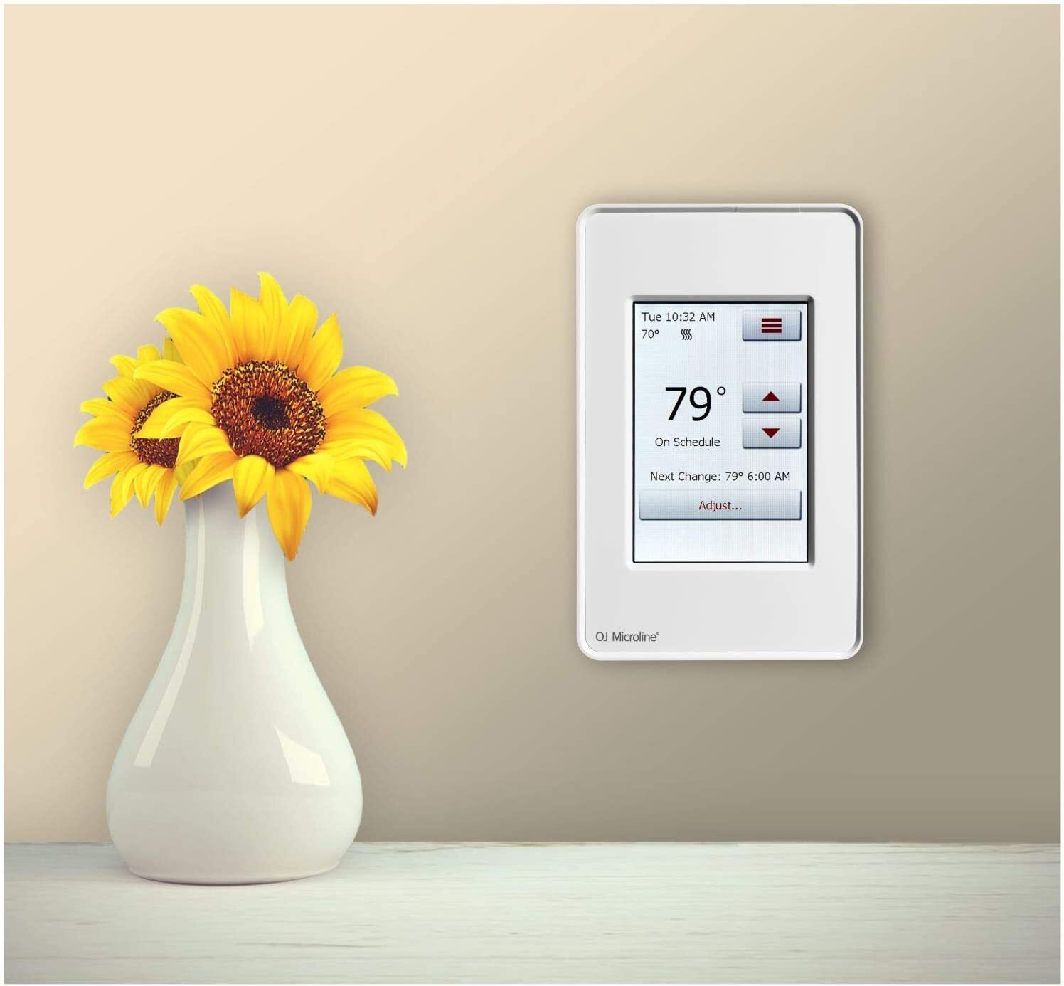 OJ Microline UDG4-4999 Programmable Floor Heating Thermostat with Class A GFCI