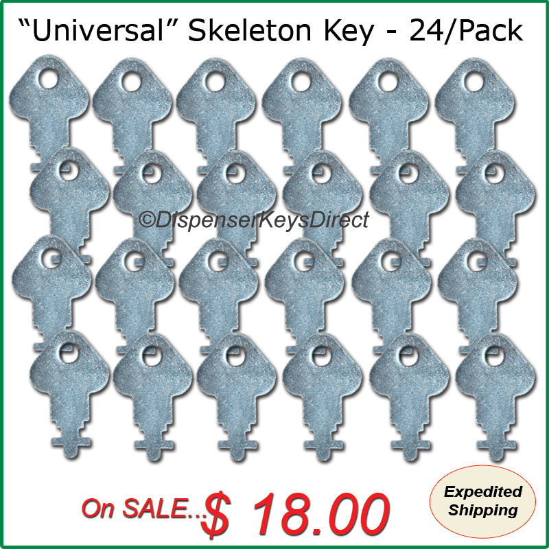 "Universal" Skeleton Dispenser Key - (24/pc.) "Master Pack"