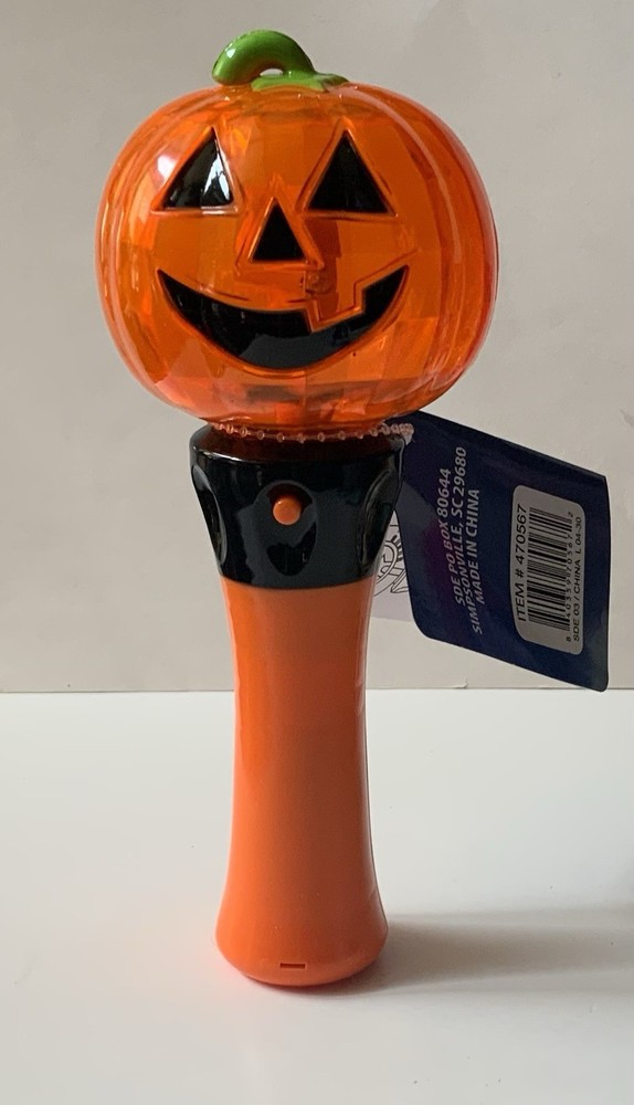 Halloween Fall Whimsy Spin Globe Light-Up Toy PUMPKIN