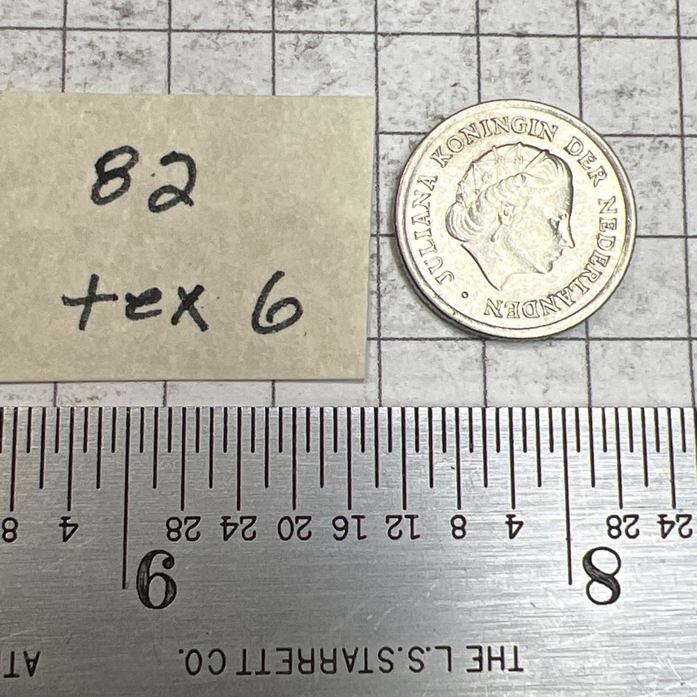 1958 Netherlands 10 Cent Coin - Small Size