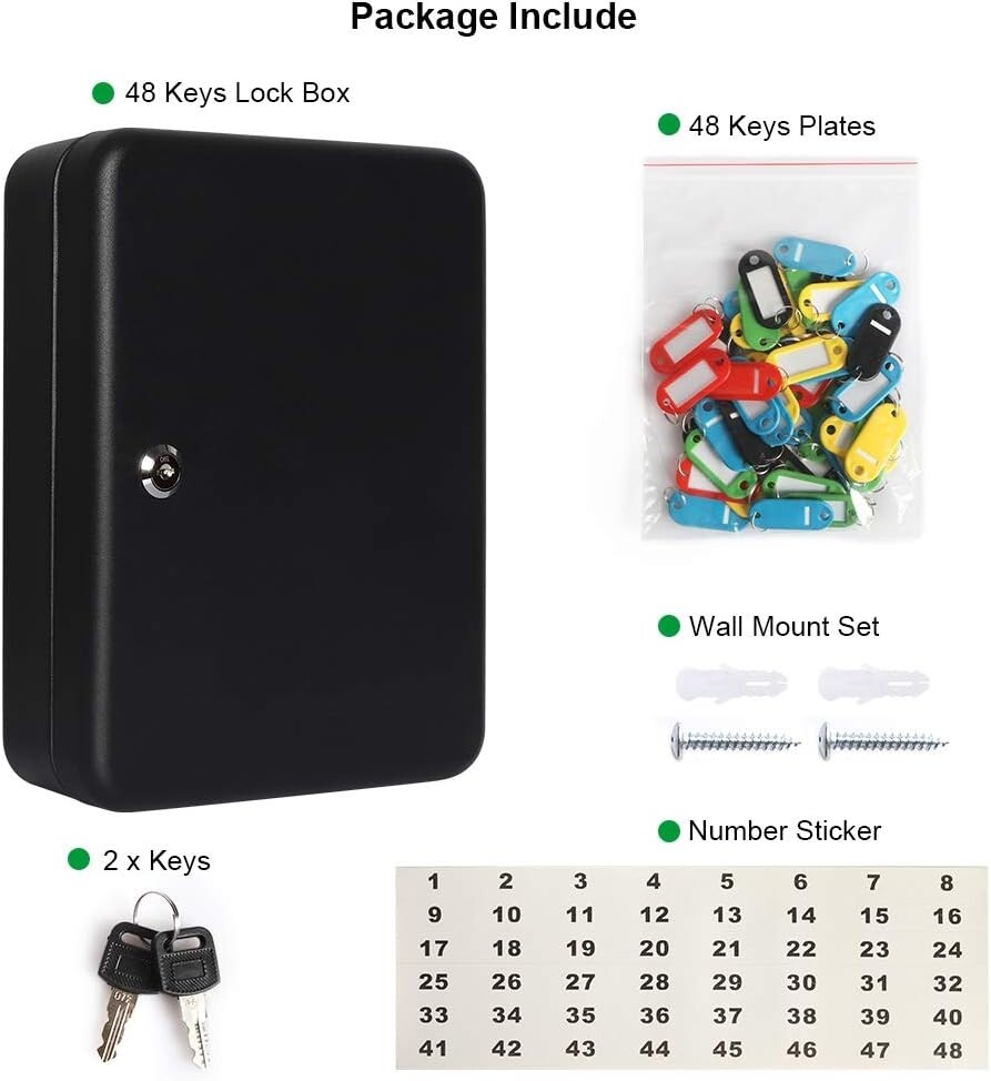 Key Cabinet Wall Mount Key Lock Box with Key Management Locking Key Organizer