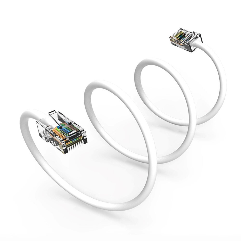 20FT Cat6 RJ45 Ethernet LAN Network UTP Non-Boot Patch Cable Copper 24AWG White