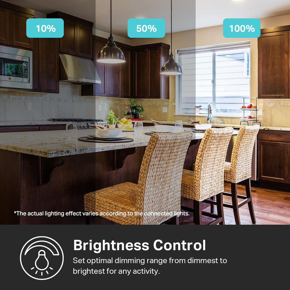 Dimmer Switch HS220P3, Single Pole, Needs Neutral Wire, 2.4Ghz Wi-Fi Light Sw...