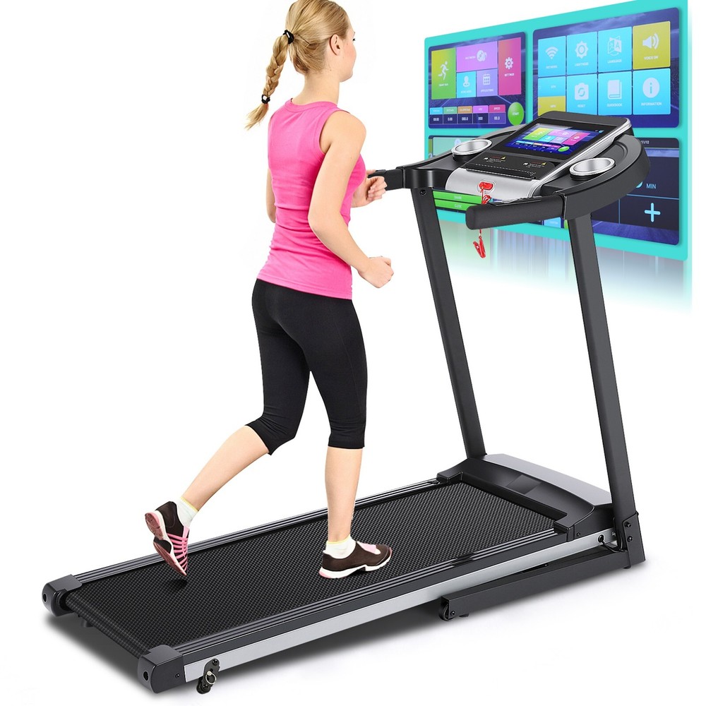 🏃9% Incline Foldable Treadmill with Kettle Cup Holder &36 Workout Programs🏃