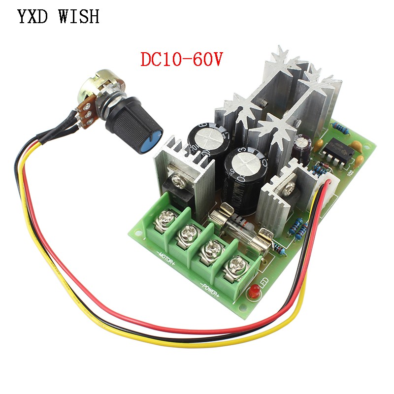 10-60V PWM DC Motor Speed Controller Switch DC 20A Current Voltage Regulator