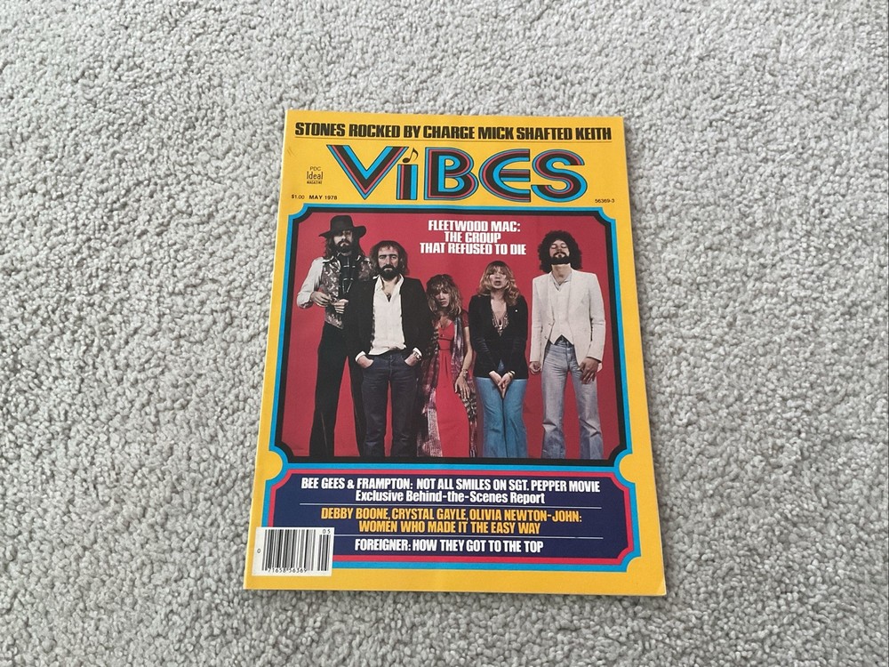 VIBES MAGAZINE 1978 LOT OF 3 KISS POSTER LED ZEPPELIN ROLLING STONES POSTER ROD