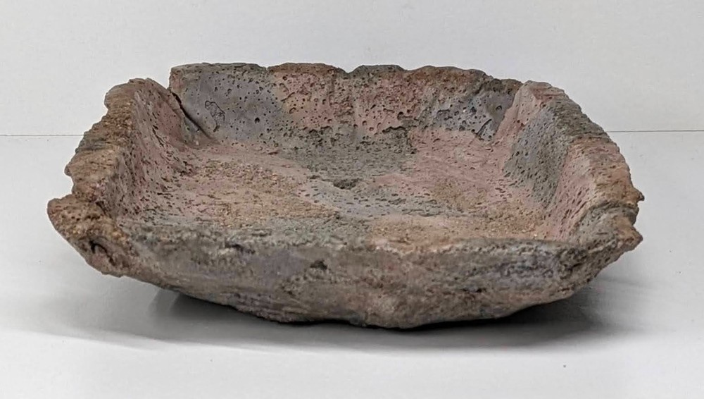 Handmade Concrete Kusamono Planter Tan Gray Rectangular Minimalist WabiSabi Pot