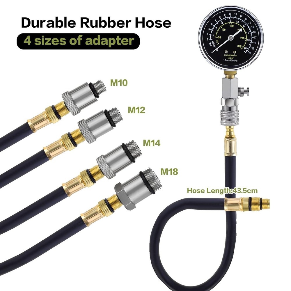 Compression Tester Compression Tester Petrol Compression Gauge, Engine Com...