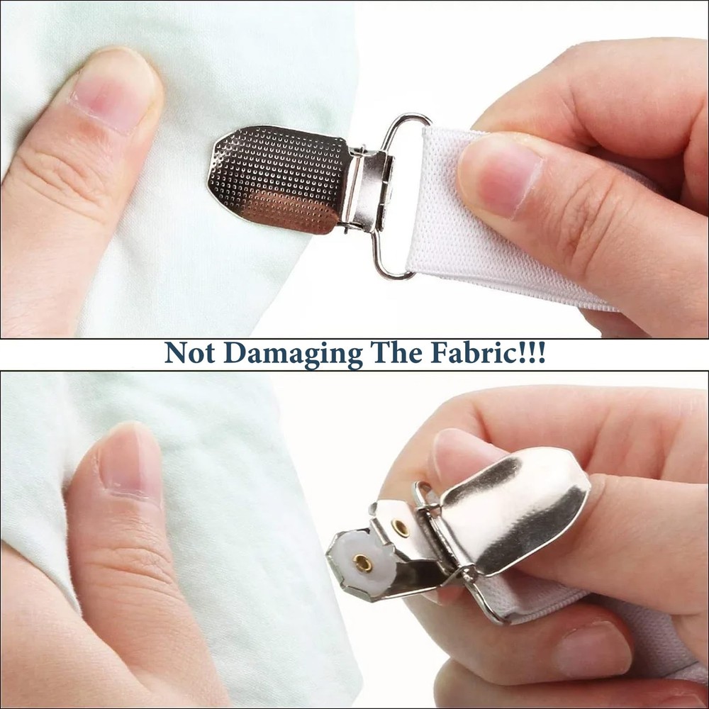 Bed Sheet Straps, Adjustable Durable Bed Sheet Holder Straps with Metal Clips...