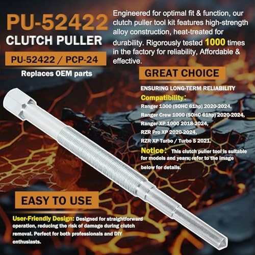 4-Piece Clutch Puller Tool Kit - Includes Primary Drive Clutch Pullers for