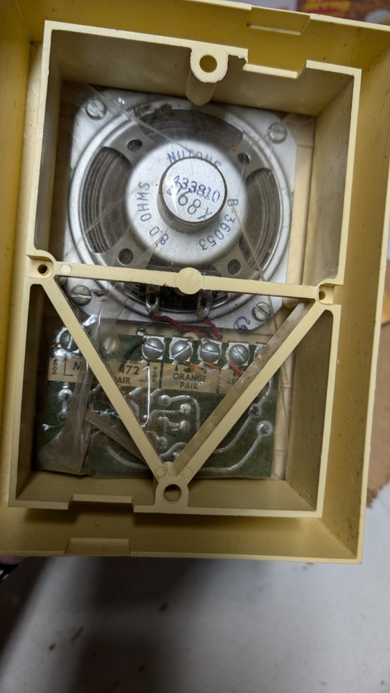 Vintage New Old Stock Nutone # 472 Inside Intercom Speaker