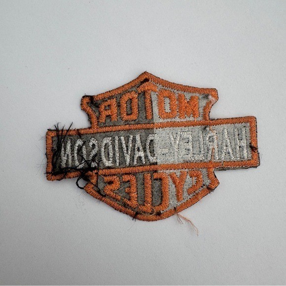 Vintage Harley-Davidson Orange and Black Patch