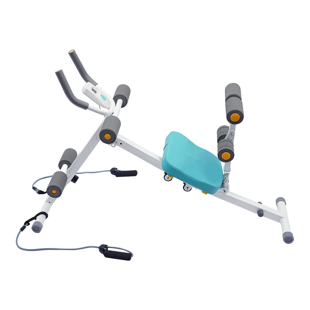 Ab Exercise Bench Abdominal Workout Machine Foldable Sit Up Bench W/ LCD Display