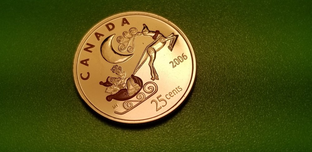 2006 Canada Day Coloured 25 Cent Coin.