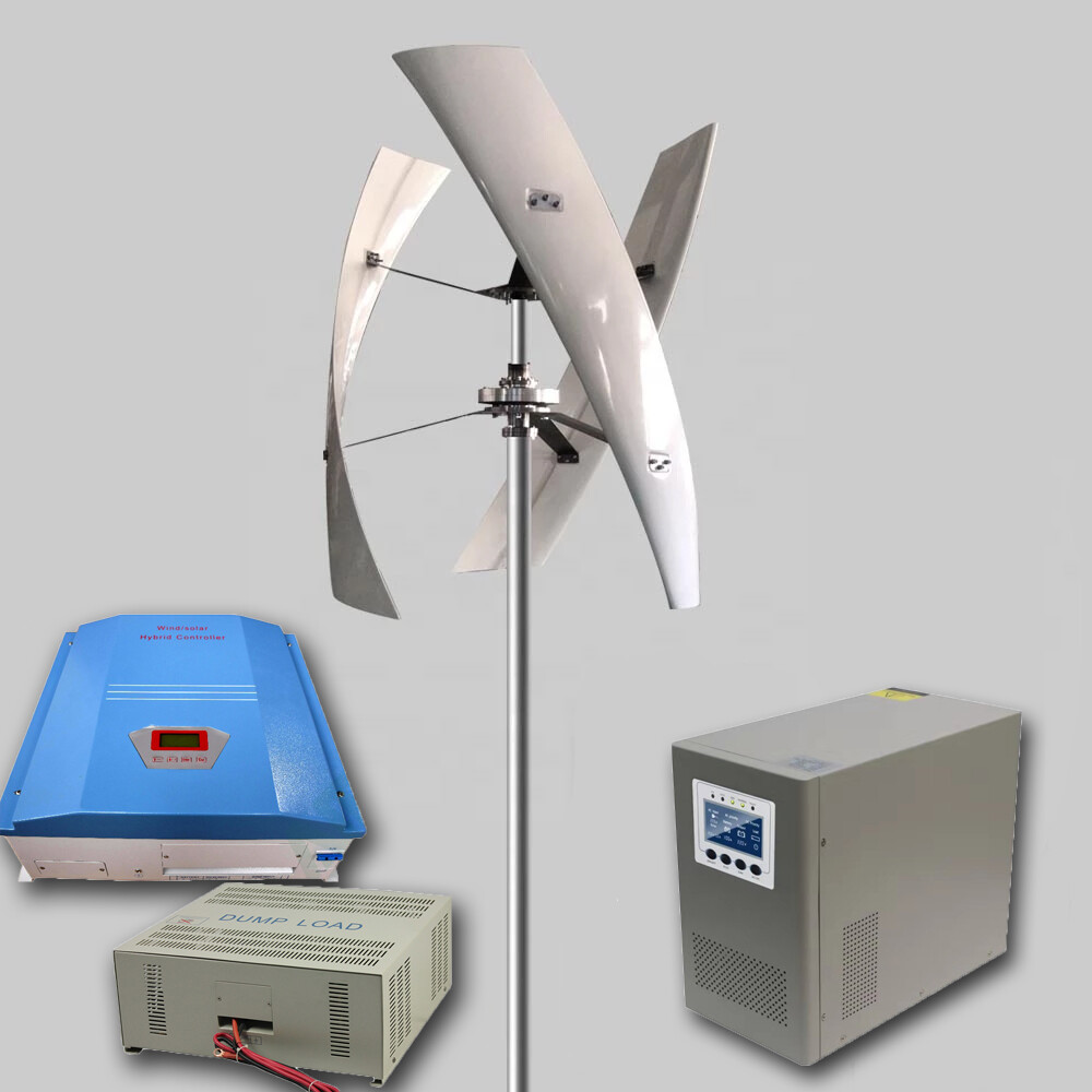 3KW Vertical Wind Turbine Generator w/ Controller Inverter Off Grid Windmill Kit