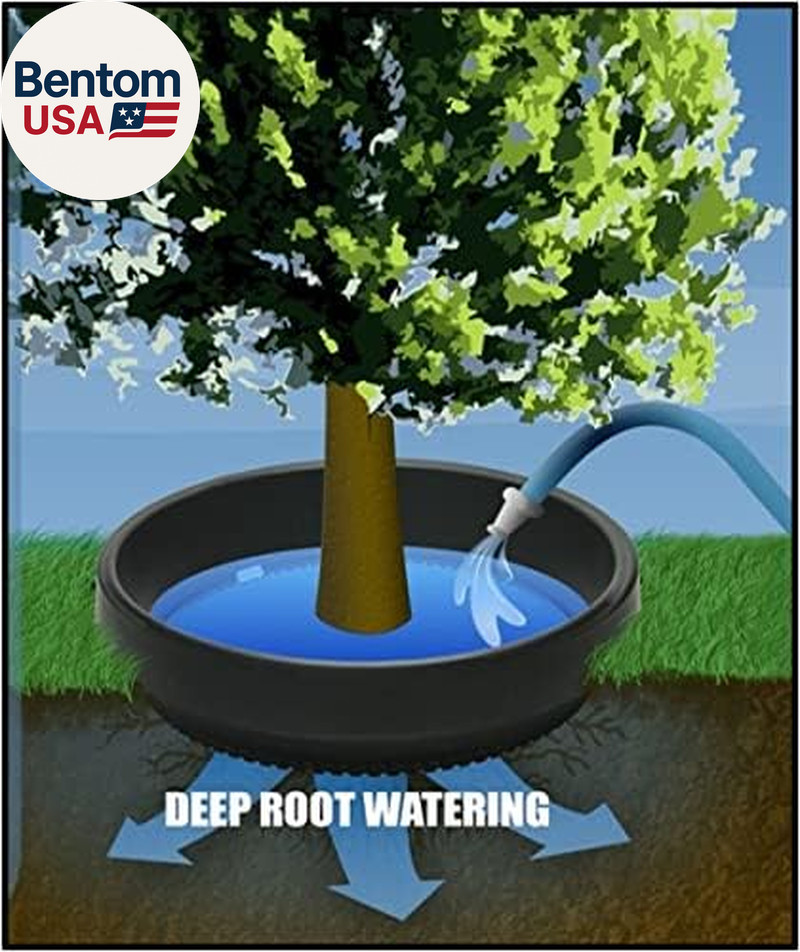 6 Pack 20" Tree & Shrub Watering Rings – Deep Root Irrigation Basin with Solid O