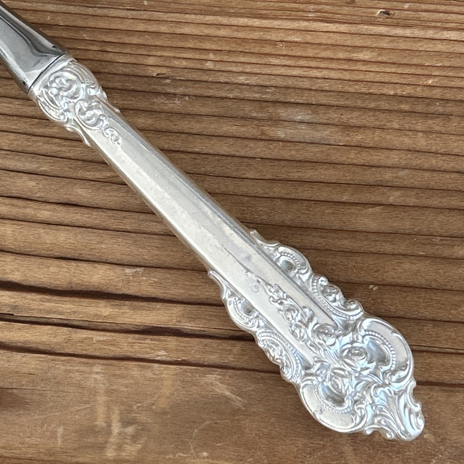 GRANDE BAROQUE Wallace Sterling Silver 11-1/8 inch Salad Serving Spoon