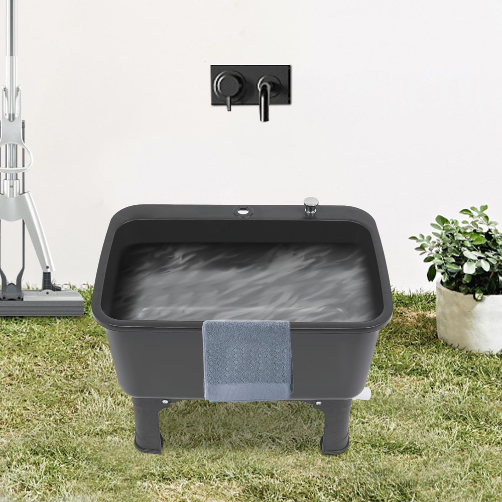 Floor Mop Sink Kit, Freestanding Mop Bucket, PP Mop Sink, Rectangular Mop Basin
