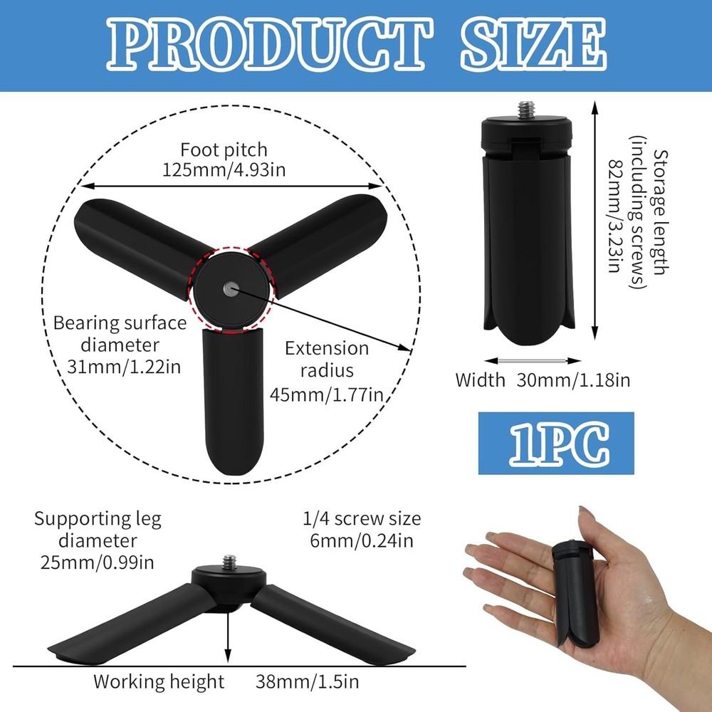 Durable and Foldable Mini Tripod - Essential Accessory for Vlogging & Streaming