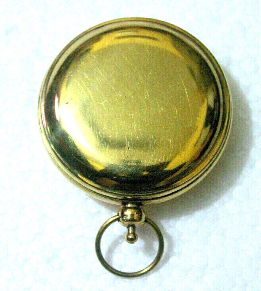 Brass Pocket Push Button Compass Maritime Nautical Compass