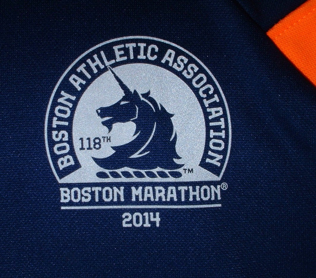 Adidas Heavyweight 2014 Boston Marathon Runner Track Jacket L / XL Mens A+ cond.