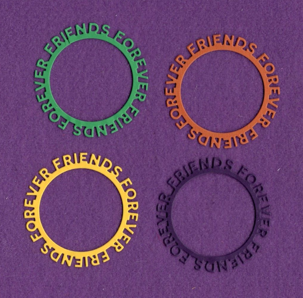 FRIENDS FOREVER # 2 die cuts scrapbook cards