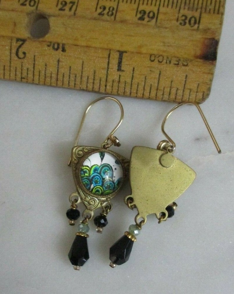 Petite Earrings dangle gold tone