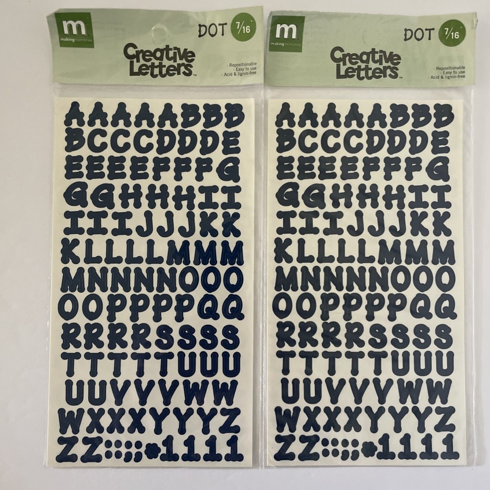 Making Memories Creative Letters Scrapbooking - 7/16" Dot Navy Blue