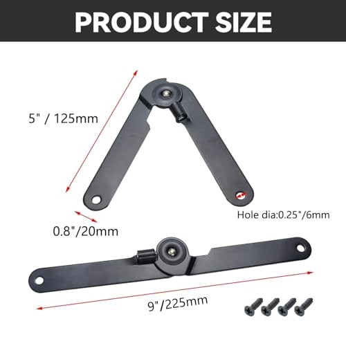 180 Degree Rotatable Support Hinges, 9 Inch Folding Lid Support Hinges 2 Pcs