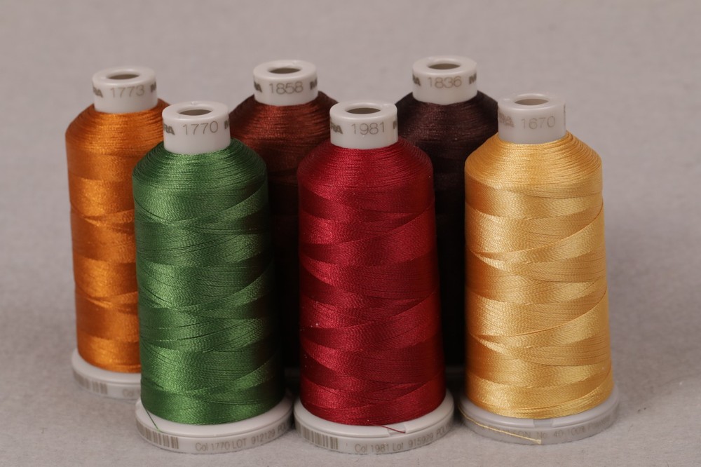MADEIRA STARTER LOT POLYESTER POLYNEON EMBROIDERY THREAD 6 SPOOLS each 1000 m