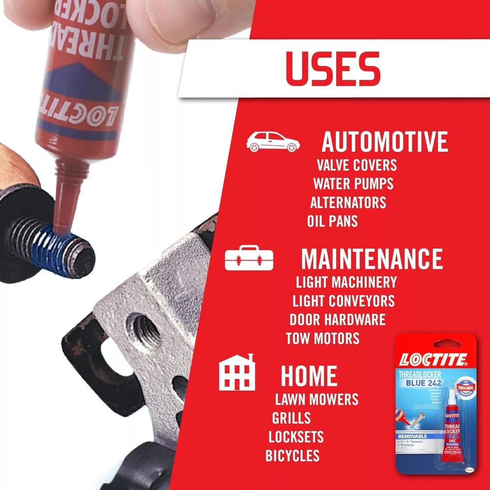 Loctite Threadlocker Blue - 242 6 ml, 1 Pack