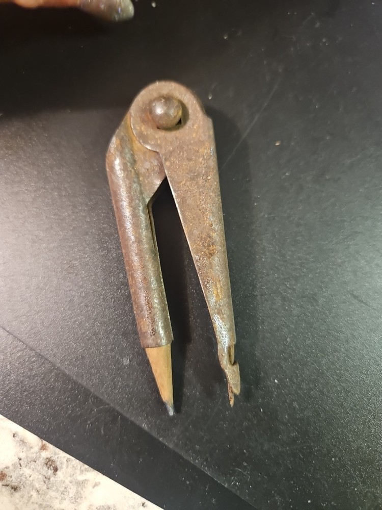 Antique Metal Drawing Protractor Compass