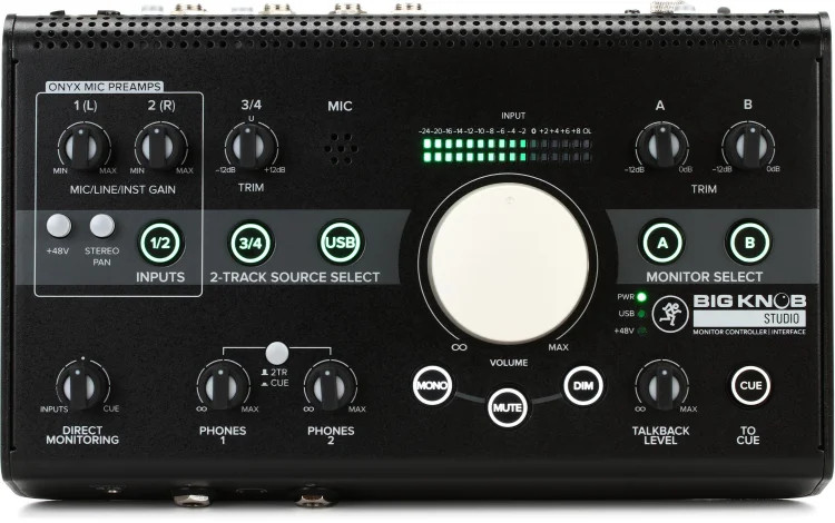 Mackie Big Knob Studio 3x2 Studio Monitor Controller and Interface