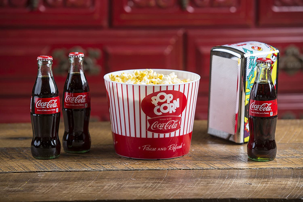Coca-Cola Popcorn/Snack Bucket"Pause & Refresh" (CC400), Red