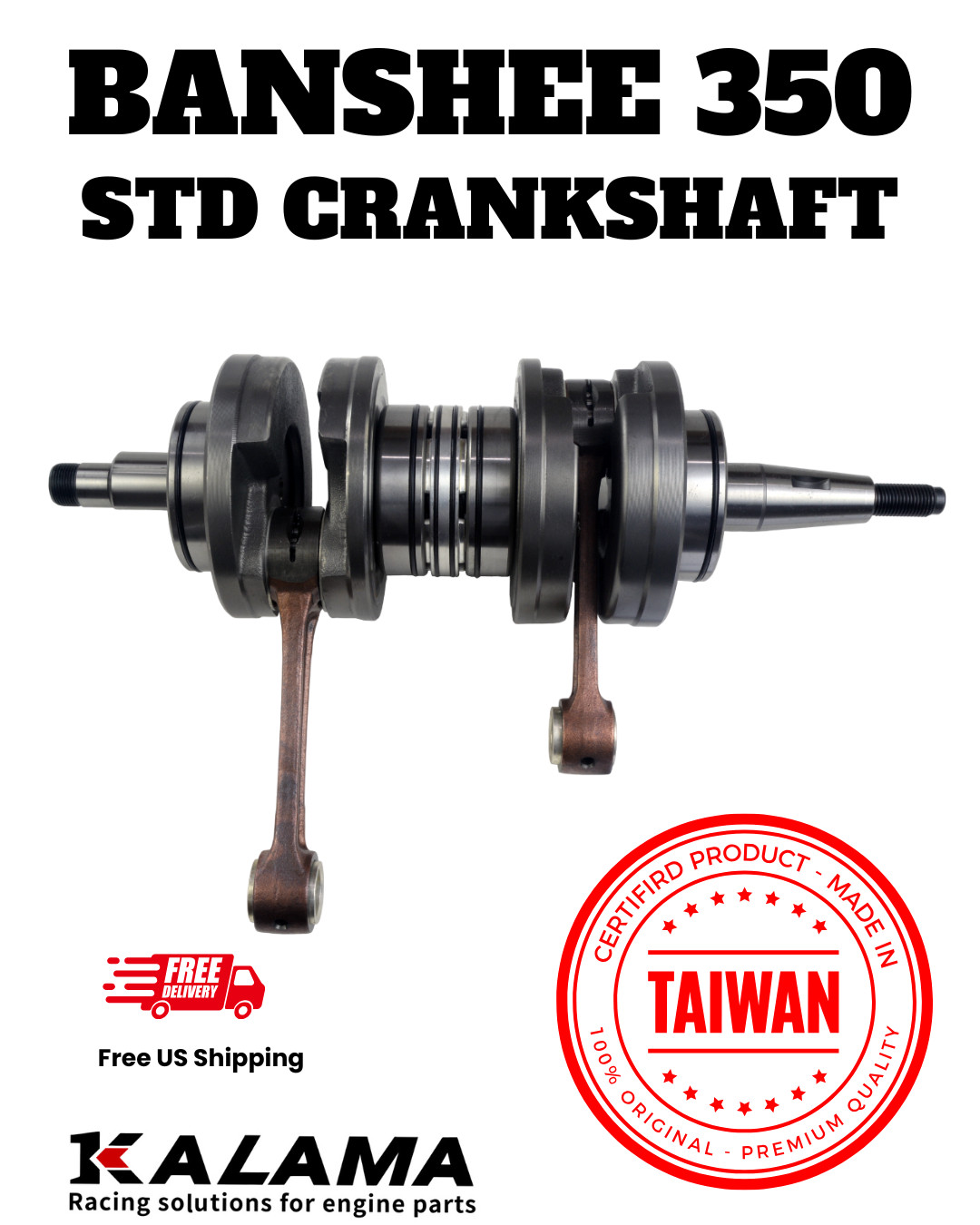 Crankshaft for Yamaha Banshee YFZ350 YFZ 350 Crank Crankshaft Fit 87-06 OEM Size