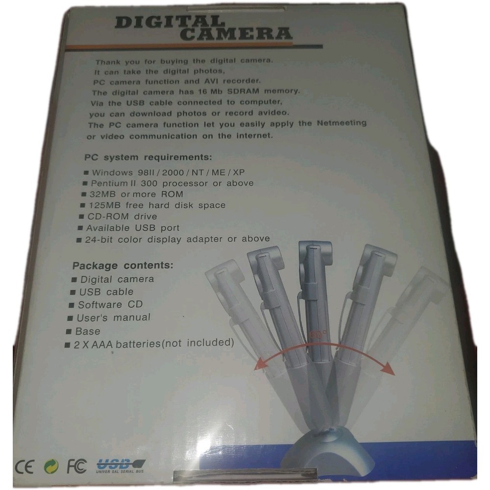 COMPUTER PARTNER 360 DEGREE DIGITAL CAMERA PC CAMERA AVI RECORDER