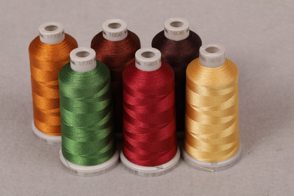 MADEIRA STARTER LOT POLYESTER POLYNEON EMBROIDERY THREAD 6 SPOOLS each 1000 m
