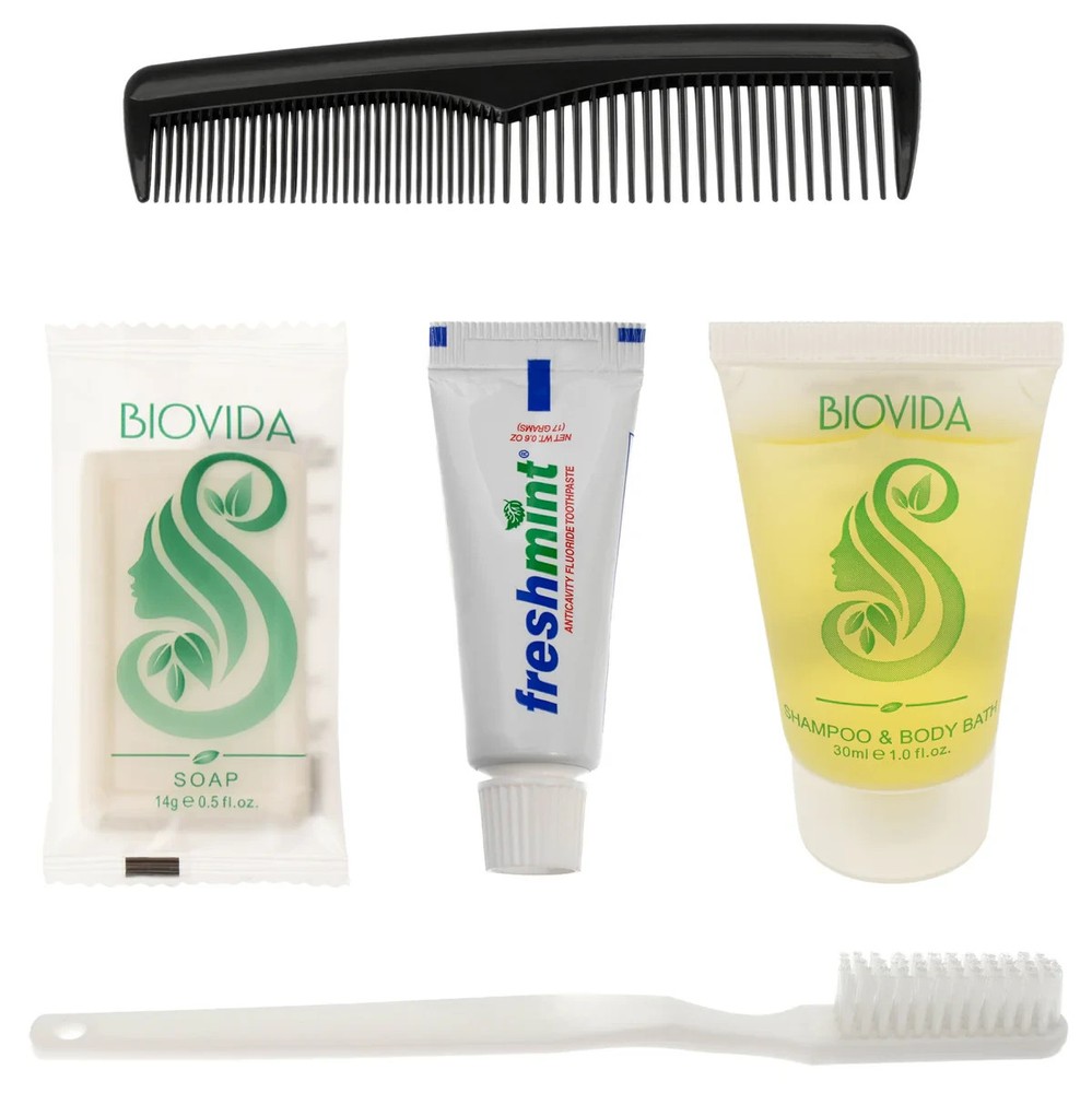 5 Piece Biovida Basic Hygiene Kits - - Case of 96