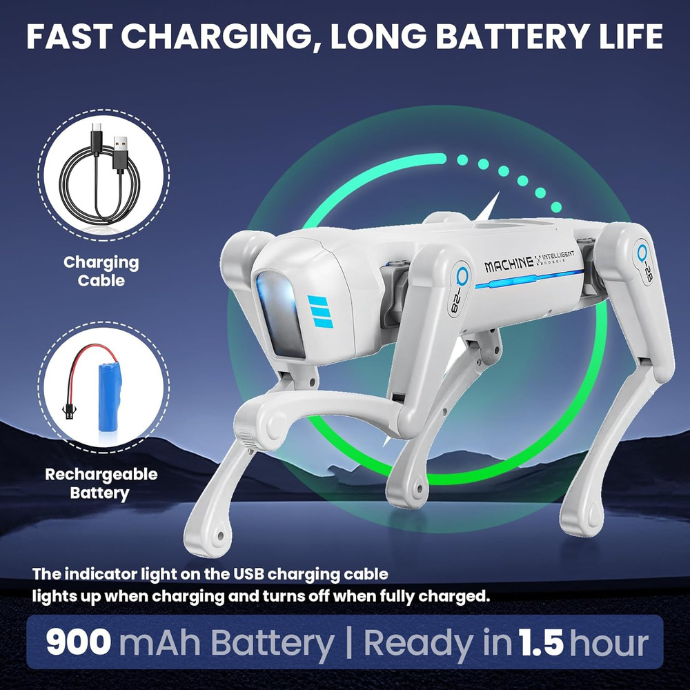 Smart Robot Dog Toy, Interactive STEM Robot Pet, Voice & Remote Control, App Pro