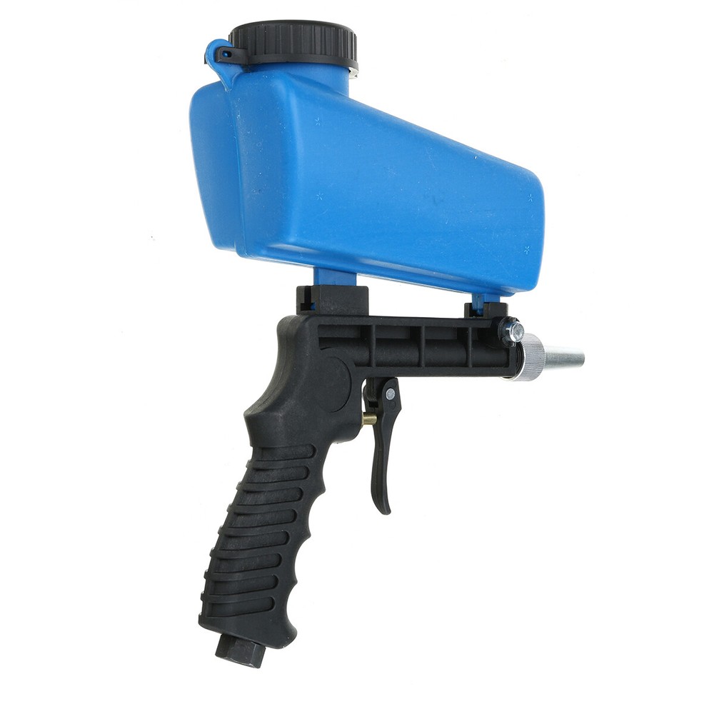 Handheld Gravity Feed Sand Blaster Air Sandblasting Gun Kit Media Blasting 1/4"