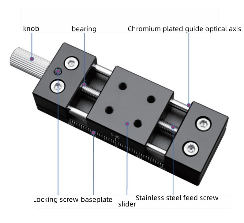 CNC X-axis small precision manual displacement table DX20-DB21 Stroke 21mm