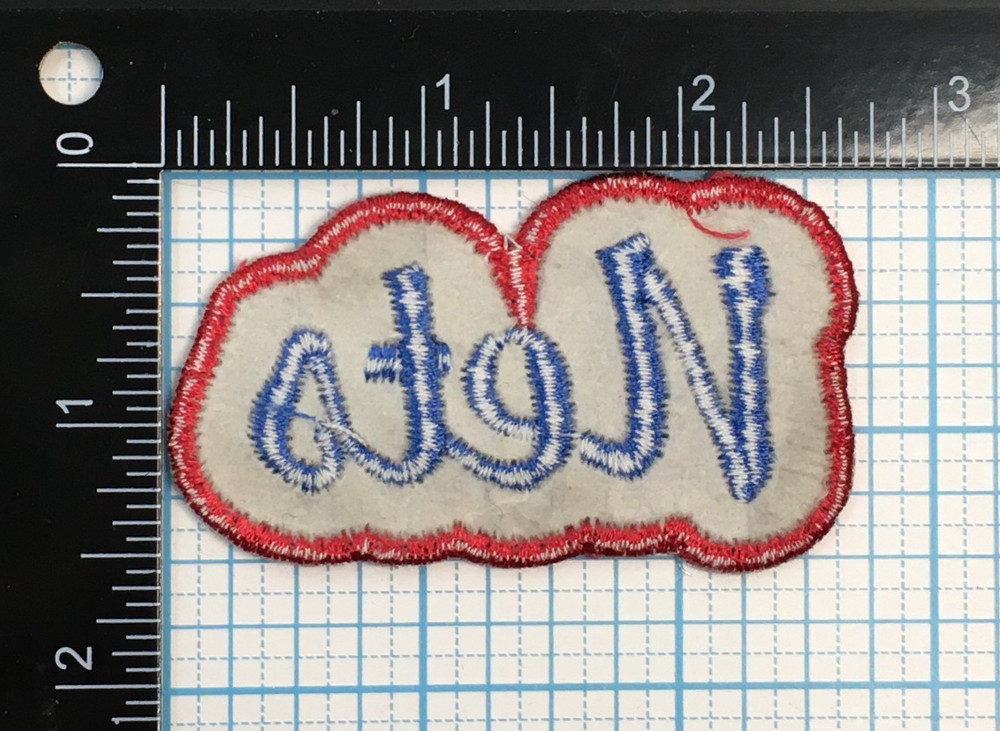 1968-75 NEW YORK NETS ABA BASKETBALL THROWBACK 2.75" CURSIVE SCRIPT TEXT PATCH
