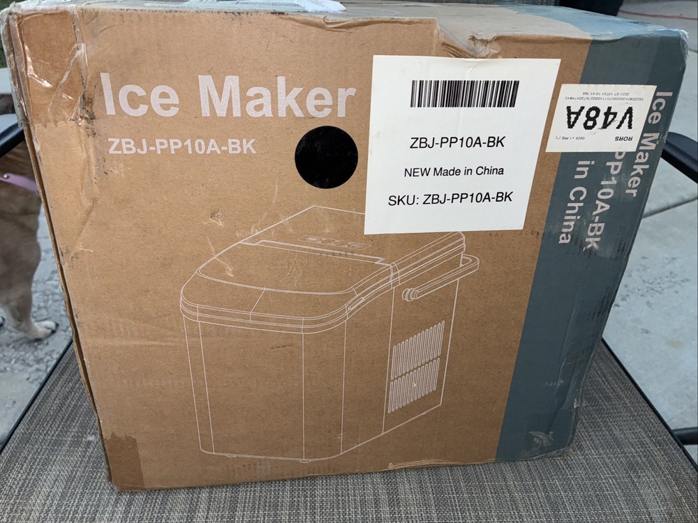 New, Countertop Ice Maker, ZBJ-PP10A-BK, Black