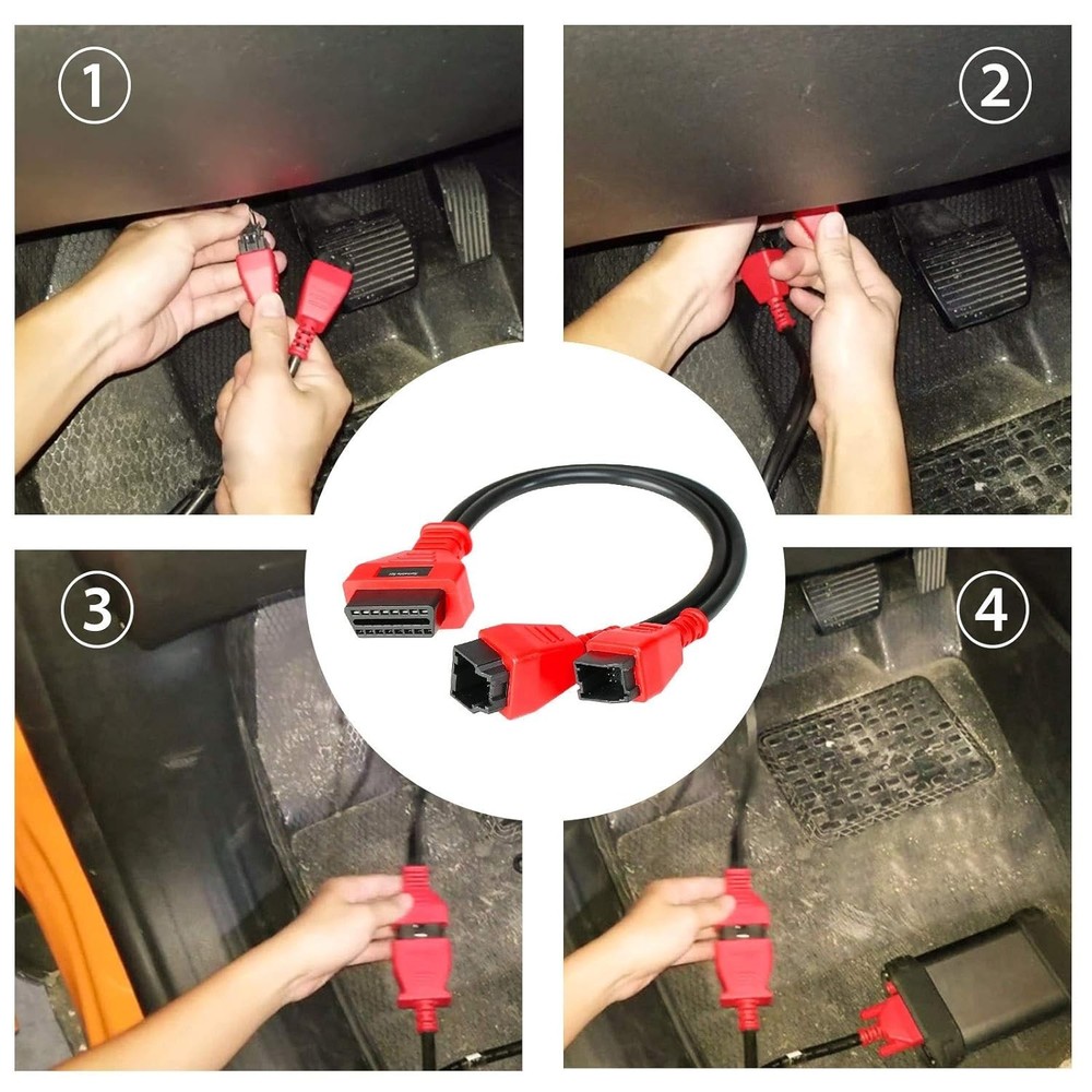 Durable 12+8 Chrysler Security Gateway Bypass Cable - For Autel Diagnostic Tools