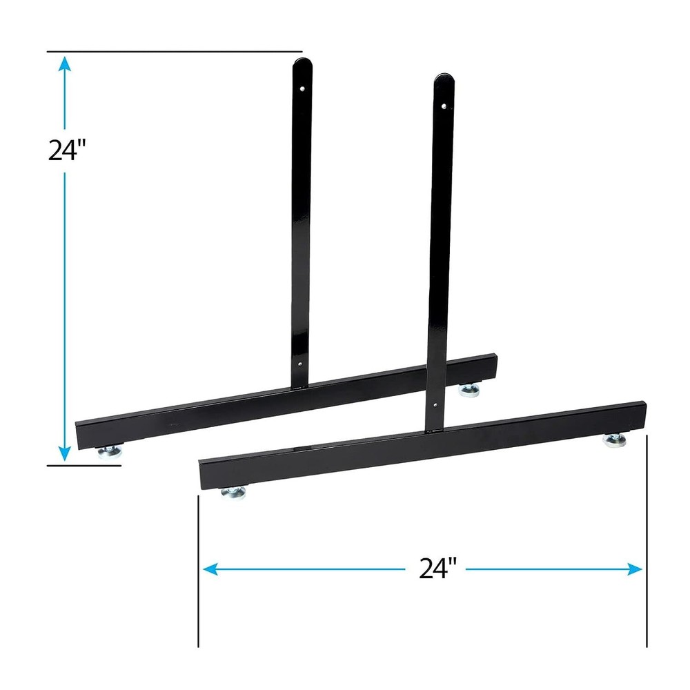 Gridwall Panel Display 2' x 6' Wire Grid Wall Black 2 Legs Standing Screen Metal