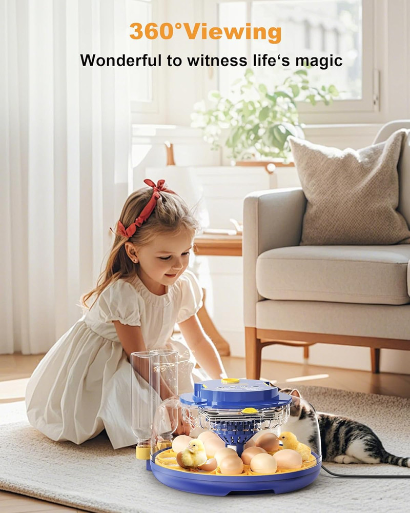 18 Chicken Egg Incubators for Hatching Eggs: Egg Incubator with Automatic Egg Tu