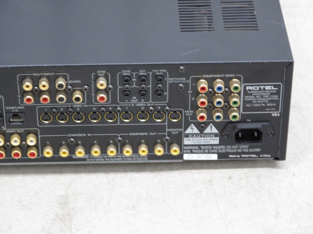 ROTEL RSP-1066 SURROUND SOUND PREAMPLIFIER & PROCESSOR No Remote